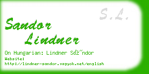 sandor lindner business card